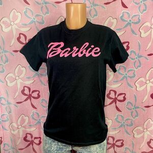Barbie graphic tee in pink glitter design size small